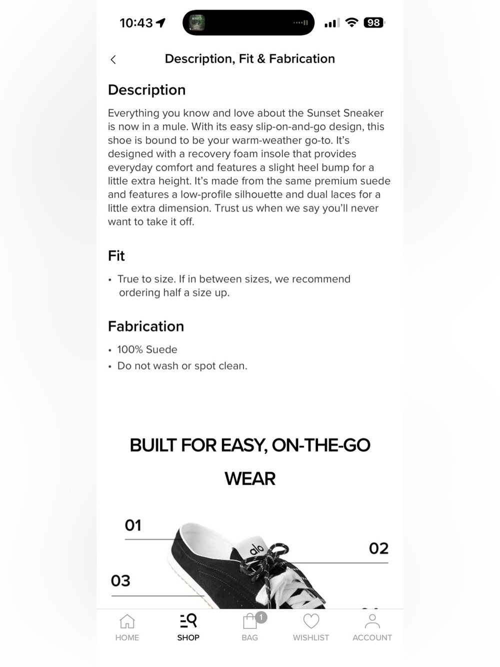 ⚡️🆕🤎ALO Yoga Sunset Sneaker Mule in Gravel size 6.5W - Picture 10 of 16